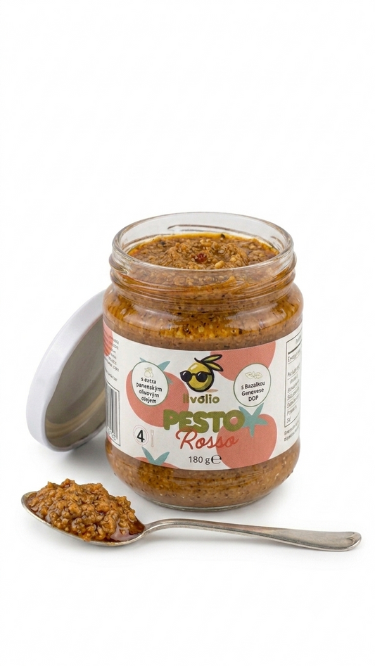 Pesto Rosso – s bazalkou Genovese D.O.P.
