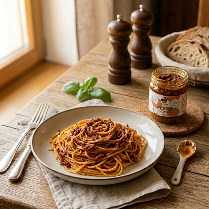 Pesto Rosso – s bazalkou Genovese D.O.P.