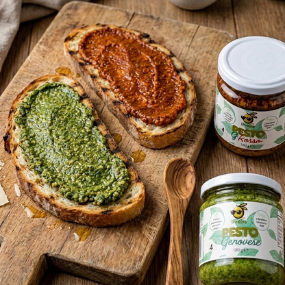 Pesto Rosso – s bazalkou Genovese D.O.P.