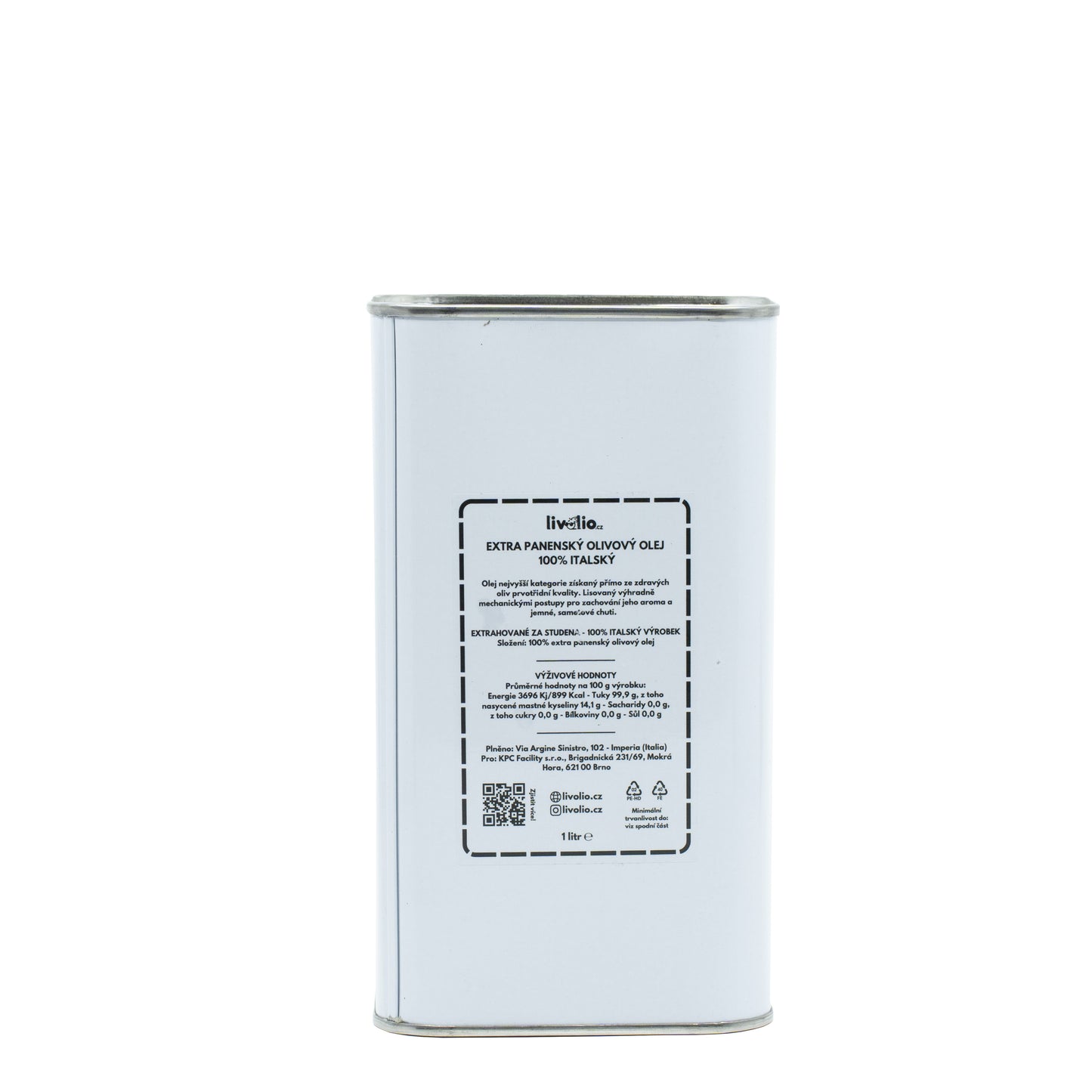 Livolio – 100% italský extra panenský olivový olej (1L)